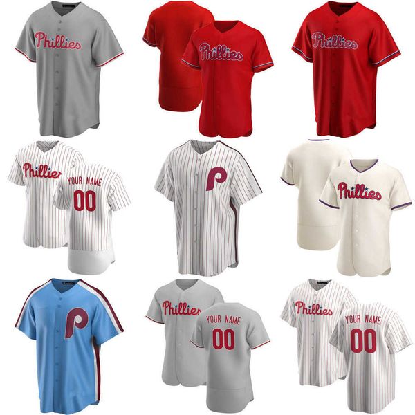 

2022 baseball jerseys custom jersey mens women youth philadelphia''phillies''2 jean segura 4 scott kingery 5 nick willia, Blue;black