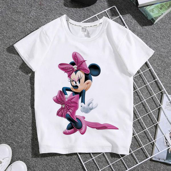 

disney t-shirt fashion cute mouse print parent-child men's and women's short sleeved children's retro cheap, Blue