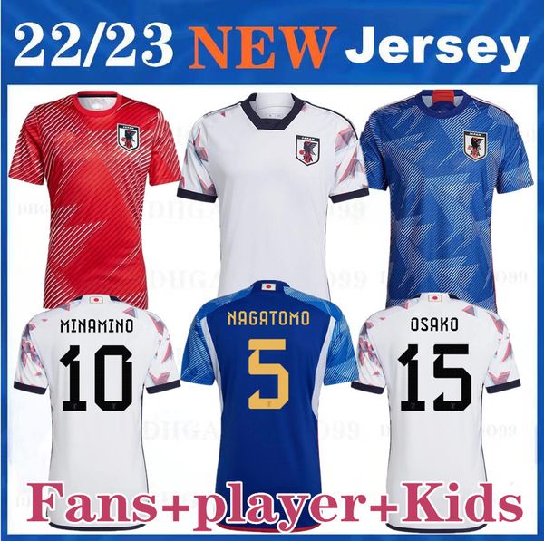 

japan 2022 soccer jersey minamino osako nagatomo yoshida atom japanese 22 23 child football shirt honda men kids kit women pre match home aw, Black;yellow