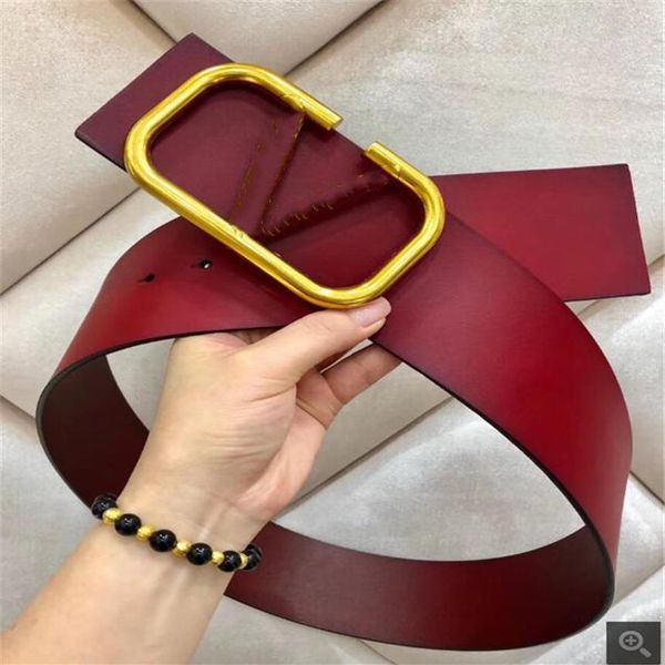 

2021 fashion big buckle genuine leather belt with box designer men women mens belts aaa888219a, Black;brown