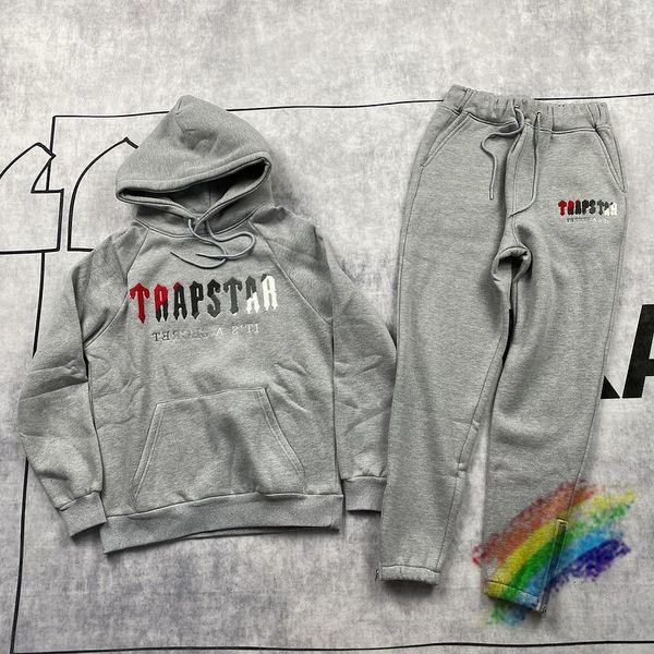 

men's hoodies towel embroidered trapstar hoodie men woman version heavy fabric colorful letters sweater hooded, Black