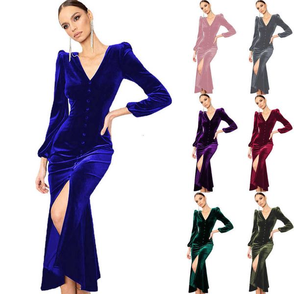 

2022 autumn winter knitted v-neck shoulder pad long sleeve dress women's intellectual temperament skirt, White