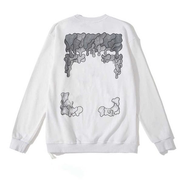 

women's luxury fashion pullover sweatshirts brand offs hoodies designer women sweater men arrow cross letter print street trend coat j, Black