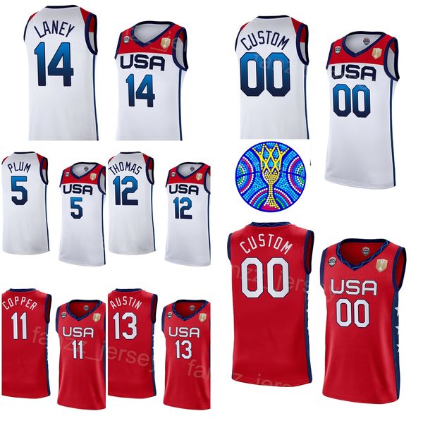 

print women us 2022 fiba basketball 7 ariel atkins jersey america world cup 6 sabrina ionescu 5 kelsey plum 4 jewell loyd lady 10 breanna st, Black;red