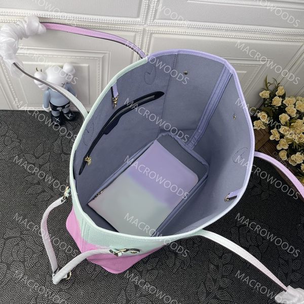 

fashion beach bags 2022 luxury special canvas totes designer womens handbags gradient color shopping bag for women travel bag large zipped i
