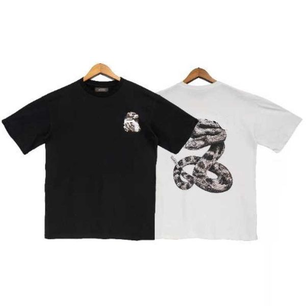 

am mens t shirt designer tshirts summer street casual short sleeved rattlesnake casual loose tshirt women, White;black