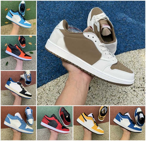 

jumpman 1 1s low basketball shoes women mens panda arctic punch royal toe light smoke grey hemp white starfish reverse mocha travis chicago