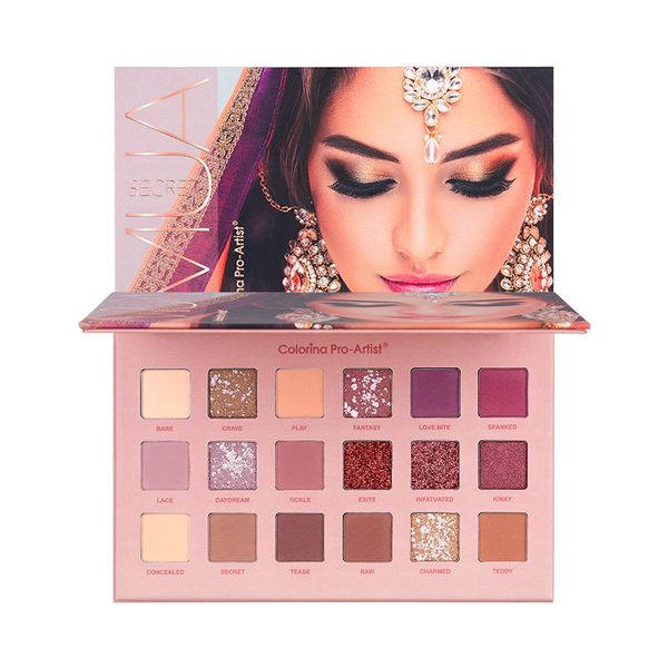 

18 colors eye shadow palette matte glitter rose color series eyeshadow eyes highlight makeup tools