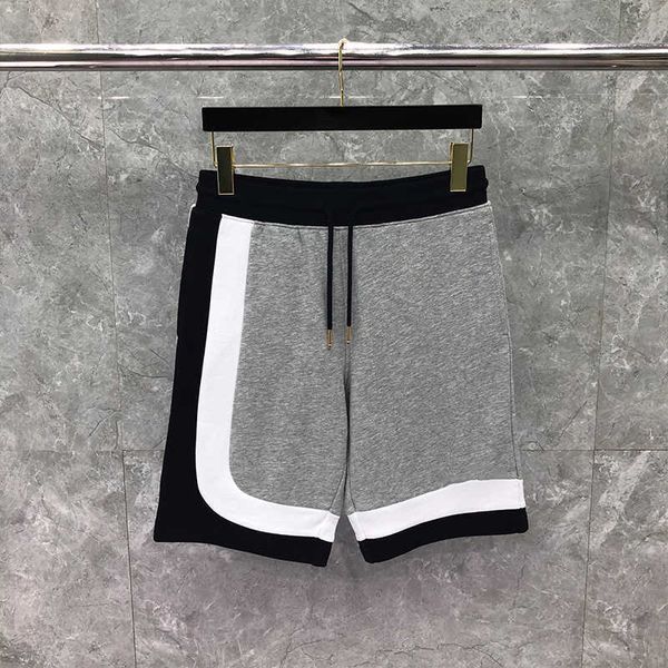 

tb thom summer male shorts fashion brand assorted colors classic cotton sweatshorts slim casual yarn-dyed shortpants, Black