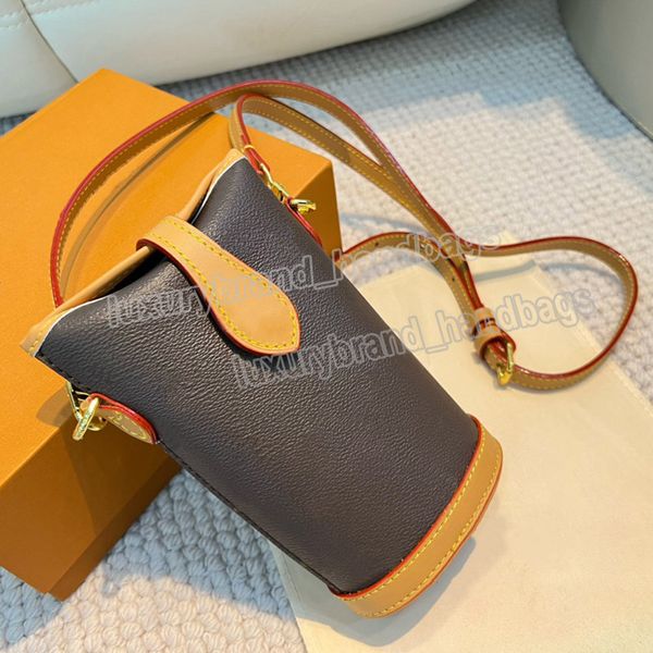 

designer bags handbags luxury brand women shoulder bag brown flower printing cross body bags classic iphone case messenger purses