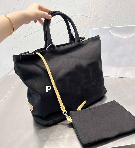 

totes prabag triangle the tote bag women designer bags canvas handbag hand shopping shoulderbag classic triangle letter with purse inside po