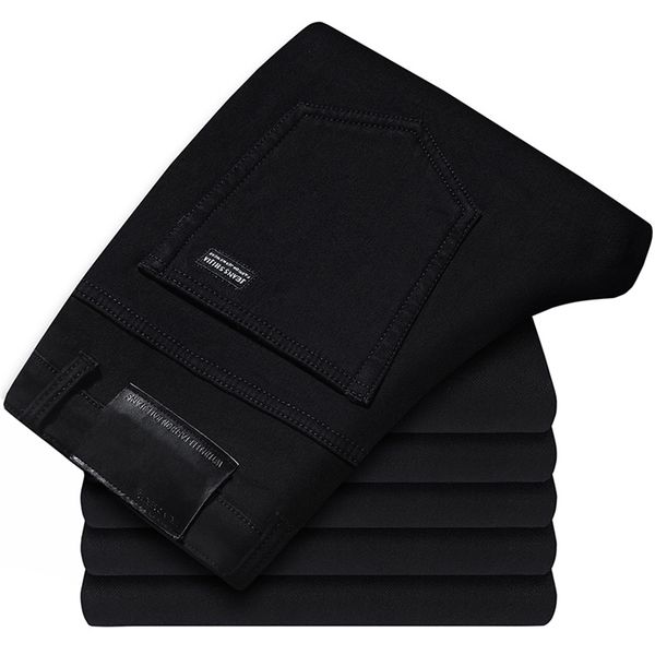 

mens jeans classic advanced stretch black jeans style business fashion denim slim fit jean trousers male brand pants 220929, Blue