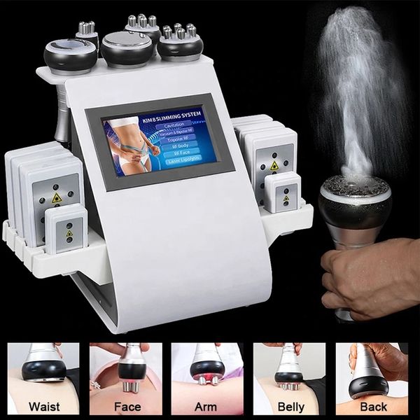 

beauty items 6 in 1 vacuum cavitation system type and shape radio frequency rf slimming beauty machine