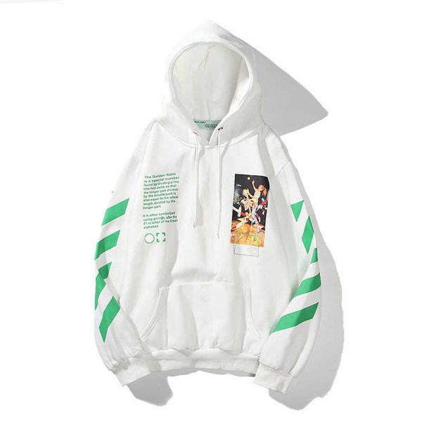 

classic luxury women's sweatshirts brand offs pullover hoodies designer women sweater men arrow cross letter print hoodie trend coat j, Black