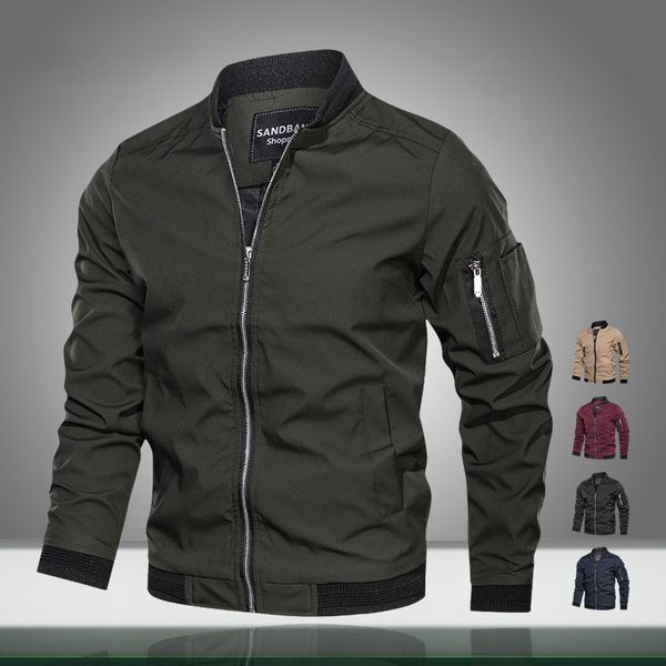 

autumn new men bomber jacket male casual slim fit military pilot jackets zipper solid mens outerwer coat windbreaker clothing, Black;brown