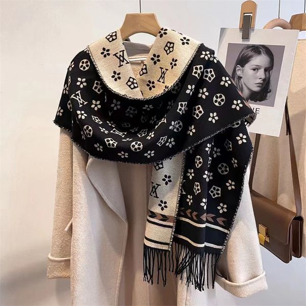 

winter scarf for designers warm scarfs fashion classic women imitate cashmere wool long shawl wrap, Blue;gray