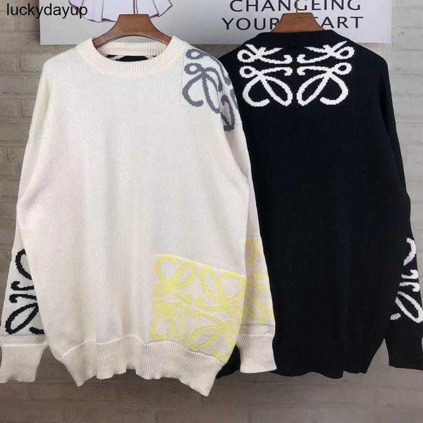

new men's sweaters loewess designer fashion brand streetwear loose pullover sweater coat men, White;black