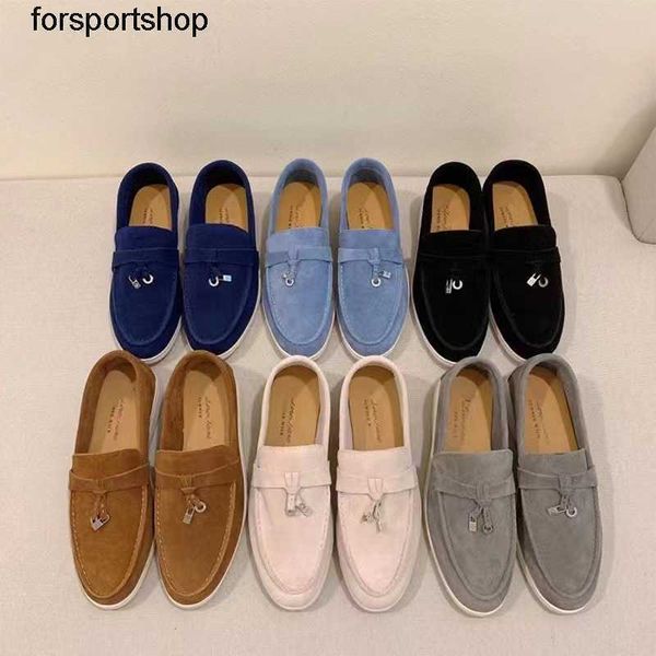 

dress shoes designer prads classic suede flat sole casual women single shoe lp leather couple lefu shoes, Black