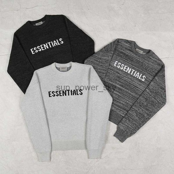 

men's sweaters essential designer multi thread essentials loose couple's men women's round neck sweater, White;black