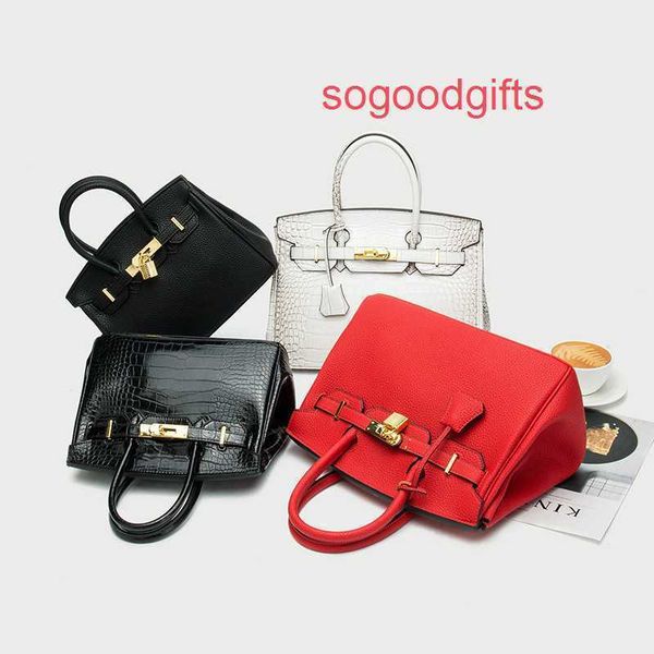 

designer bags herme luxury genuine leather women's single shoulder handbags fashion bag female lychee pattern crocodile portable messen