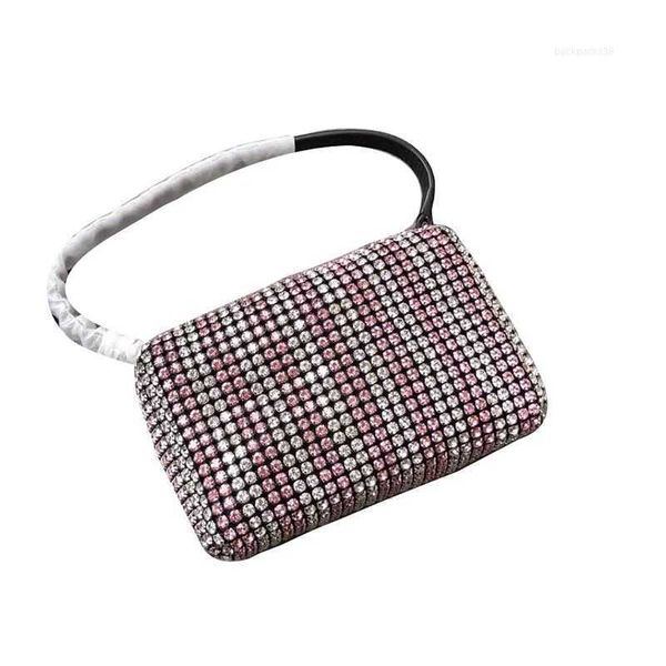 

alexanders designer evening bag clutch wrist handbag aw diamond flash full armpit handle small square female white r7ht