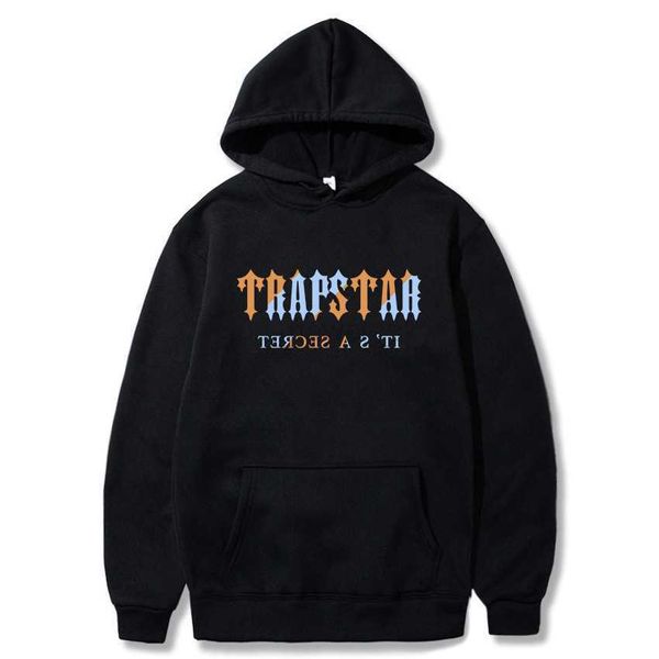 

men's hoodies trapstar designer sweatshirts men women's casual sports hooded gradual english letter printing fashion fleece sweate, Black