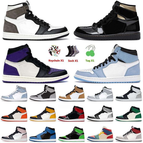 

1 for 1s mens basketball jumpman shoes high dark mocha og sneakers black gold court purple rebellionaire j1 men women sports
