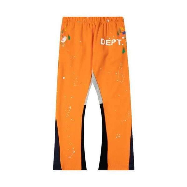 

galleryes men's jeans designer sweatpants sports pants ink splashing graffiti loose flare virgil non stitching ozpr5jf6 depts at62 e0kx, Black