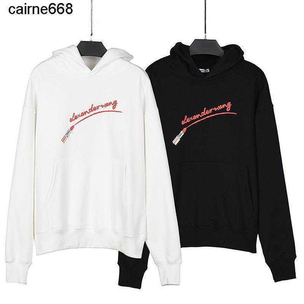

new women's hoodies dsigner sweatshirts aw loose pullover lipstick letter printed new style couple sports casual hooded, Black