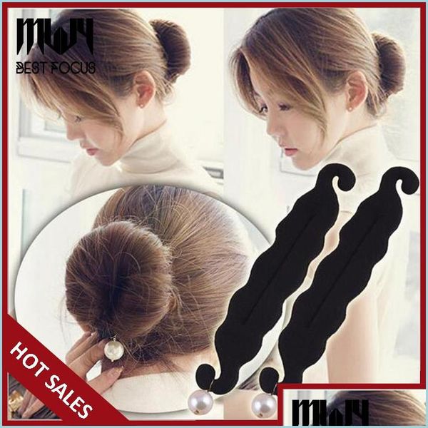 

other fashion hair bun magic foam sponge tools plate with pearl donut maker former twist tool braiderstyling accessories drop deliver dh7o2, Golden;white