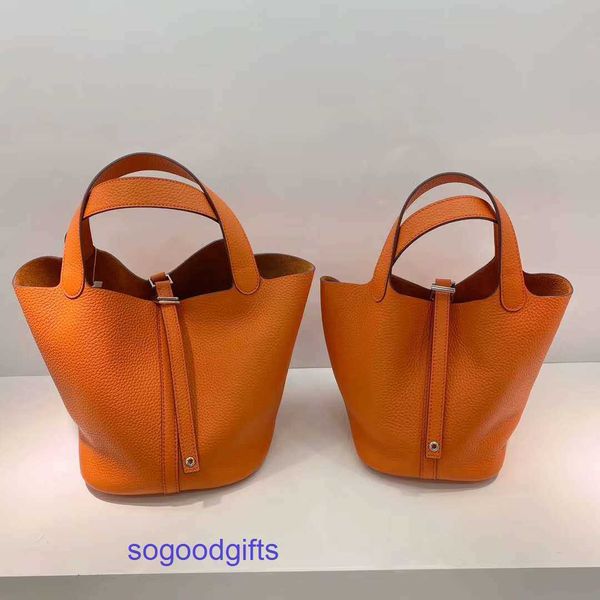 

women's designer bags genuine leather picotin lock herme handbags tote bag limelight layer kraft vegetable basket bag 2022 new soft lea