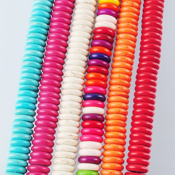 

12x3mm blue orange multicolor white red turquoises round rondelle spacer beads accessories for jewelry making finding bg324, Black