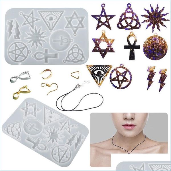 

molds sile jewelry casting molds resin pendant necklace mod with shapes and hole drop delivery 2021 tools equipment bdejewelry dhxmy