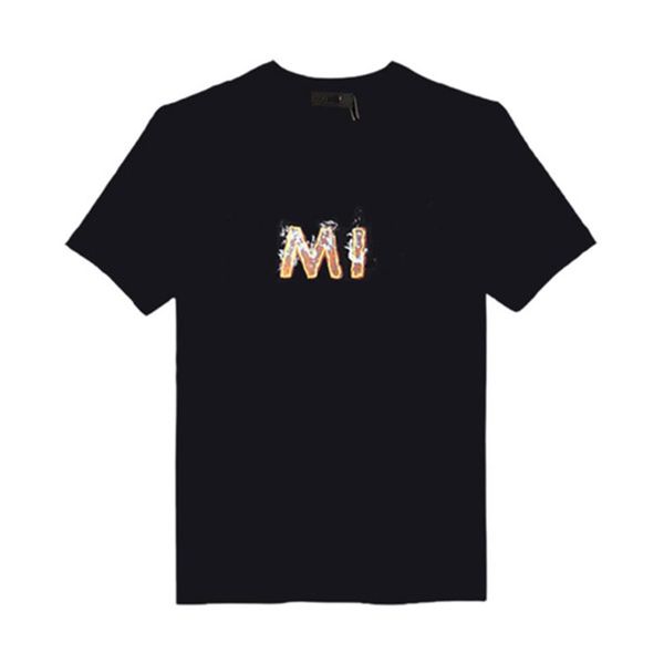 

summer designer flame t shirts sleeve mens womens popular letter logo loose casual men women fashionl cotton t-shirts 211h, White;black