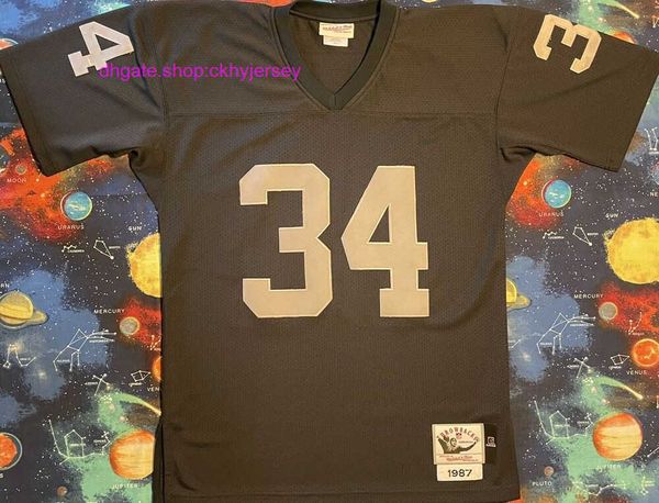 

new mitchell authentic & ness bo jackson football jersey mens kids stitched throwback jerseys, Black