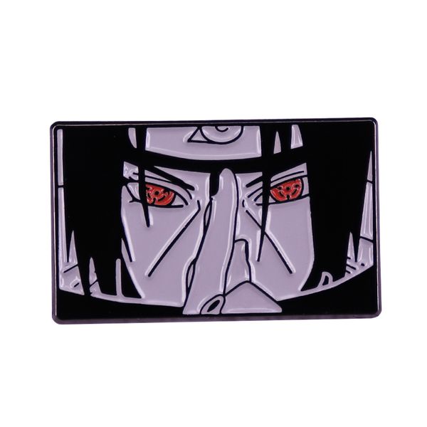 

sharingan brooch ninja anime enamel pin bag clothes badges, Blue