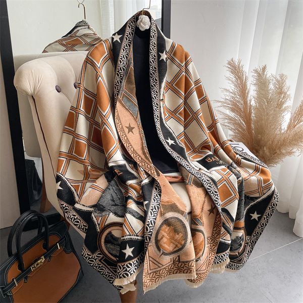 

autumn ladies cashmere scarf silver warm shawl plaid designer brand scarves headband pashmina, Blue;gray
