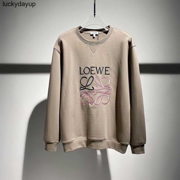 

men's hoodies designer sweatshirts fashion brand men's women's loewess letter embroidery round neck sweater, Black