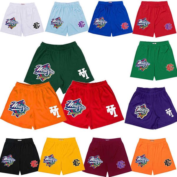 

x1qc 22 ss ins tide brand ee high street baseball sports men's shorts 2022 american eric emanuel mesh breathable quarter beach pants ca, White;black