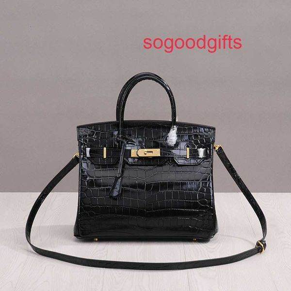 

designer bags herme luxury genuine leather women's single shoulder handbags leather women's bag crocodile pattern portable shoulde