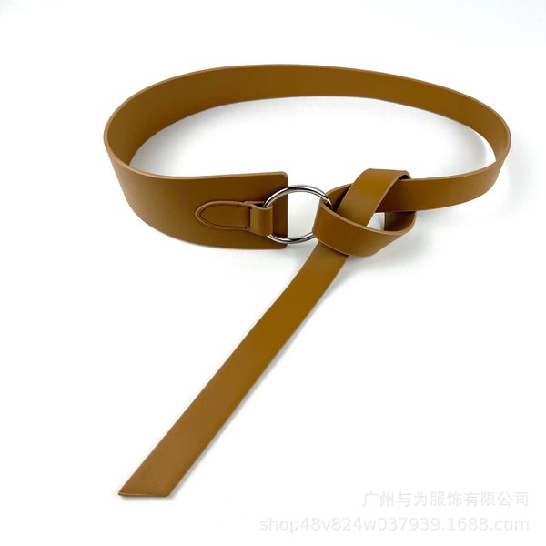 

self-buckle leather belt for women multi-color svelte belt plus size cowhine coat suit waist girdle a1022, Black;brown
