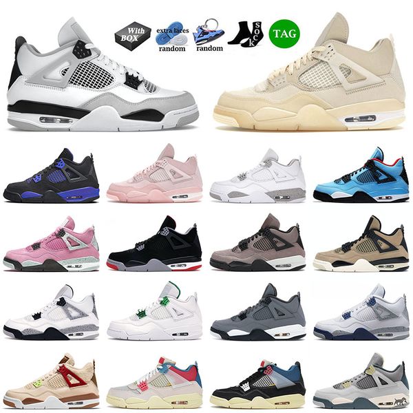 

jumpman 4 4s iv basketball shoes military black bred taupe haze fire red mens women messy room violet ore red thunder jordens sneakers train, White;red