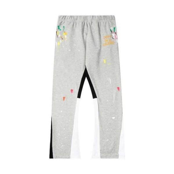 

galleryes men's jeans designer sweatpants sports pants ink splashing graffiti loose flare virgil non stitching ozpr5jf6 depts at62 0rvt, Black