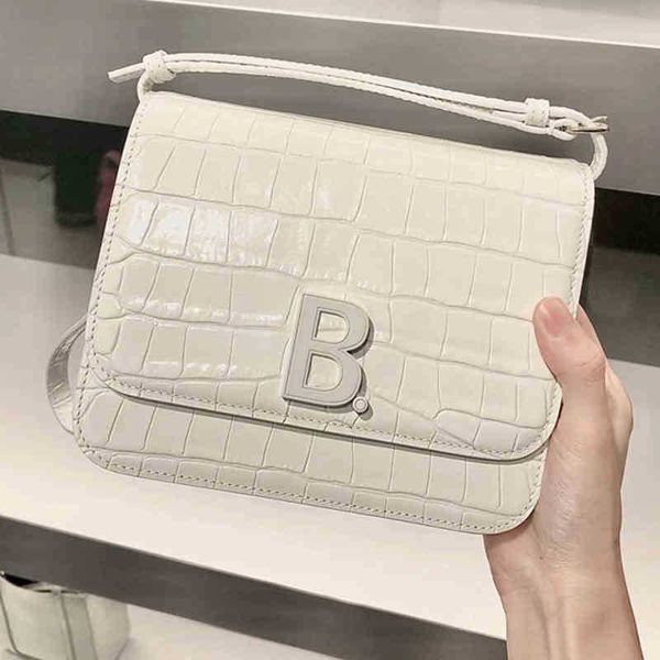 

designer balencigas trendy bags beancurd 2022 hourglass b-button organ small square alligator pattern shoulder