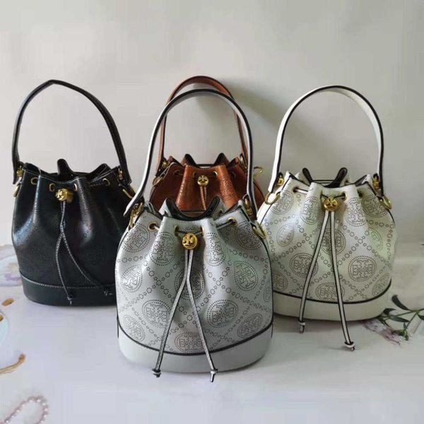 

burchss backpacks toryss 2022 trade tb simple pattern solid color drawstring bucket bag large