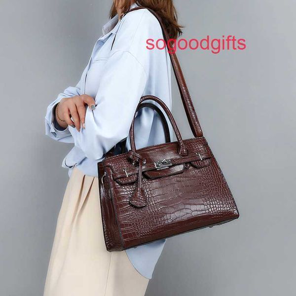 

designer bags herme luxury genuine leather women's single shoulder handbags 2022 new crocodile pattern bag fashion wedding one shoulder