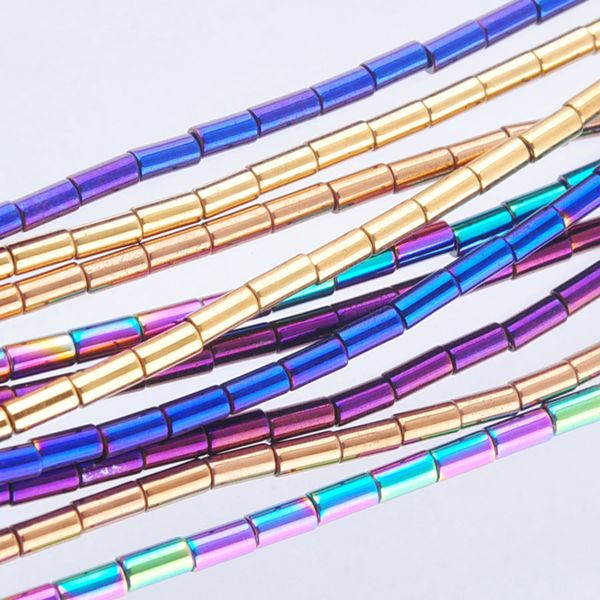 

no magnetic materials hematite column loose beads spacer 2x4mm for necklace pendant bracelets jewelry making handicrafts bl300, Black