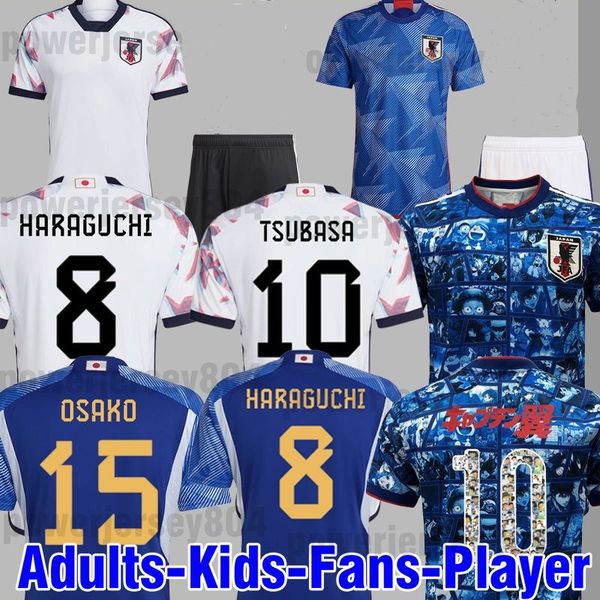 

21 22 23 japan soccer jersey anime version captain tsubasa japanese special edition home blue soccer shirt #10 atom 2021 2022 football unifo, Black;yellow