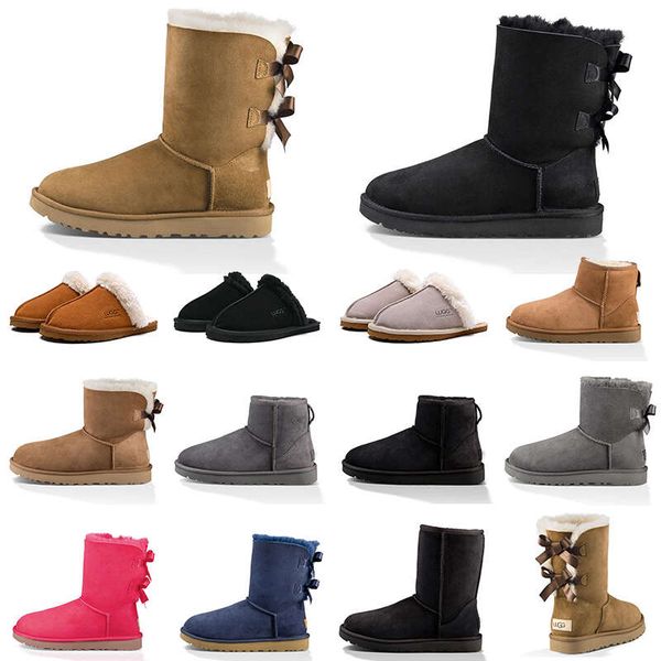 

designer boots womens winter snow booties classic ankle short boot fashion women ladies girls shoes triple black chestnut pink grey blue