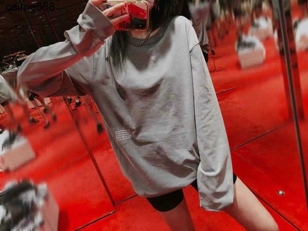 

women's hoodies designer sweatshirts worn five row letter long sleeve men women autumn new alexanders round neck relaxed fashion wangs, Black